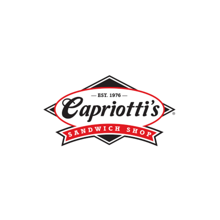 Logo of Capriotti's Sandwich Shop, established in 1976, showing black, red, and white design elements.