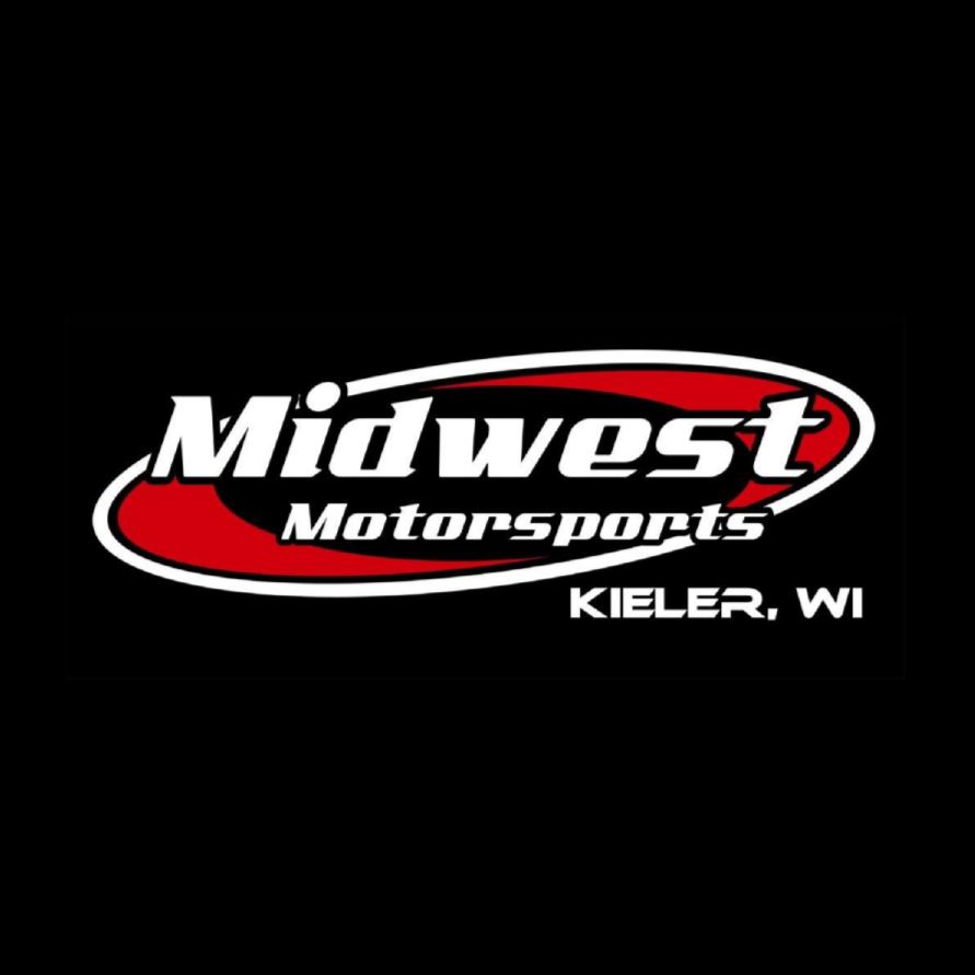 Midwest Motorsports logo with black, white, and red colors.