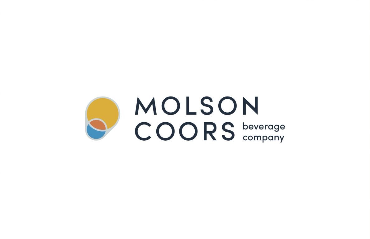 Logo for Molson Coors Beverage Company with a colorful abstract icon and text.