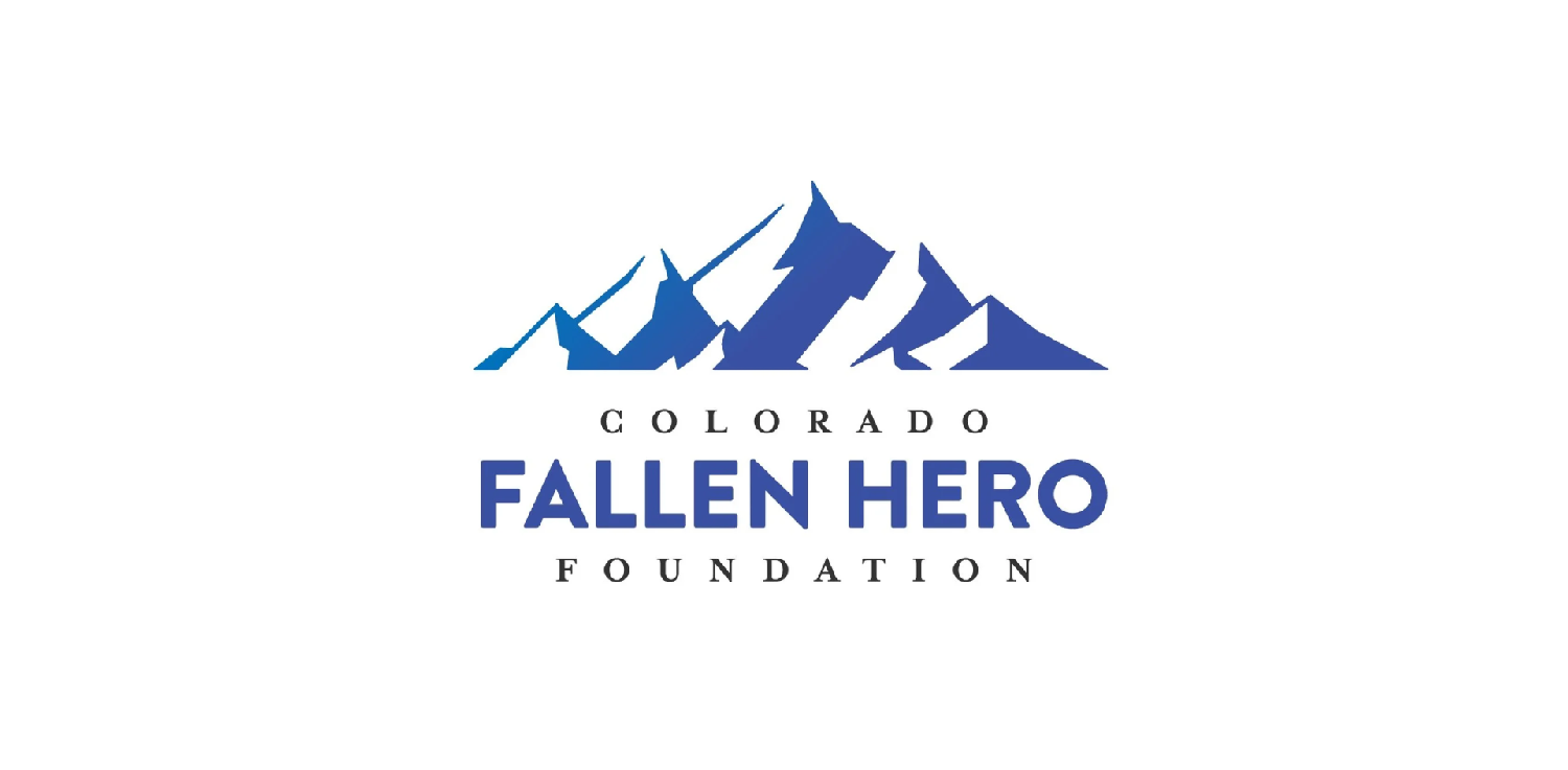 Logo of Colorado Fallen Hero Foundation with stylized mountain graphic and text.