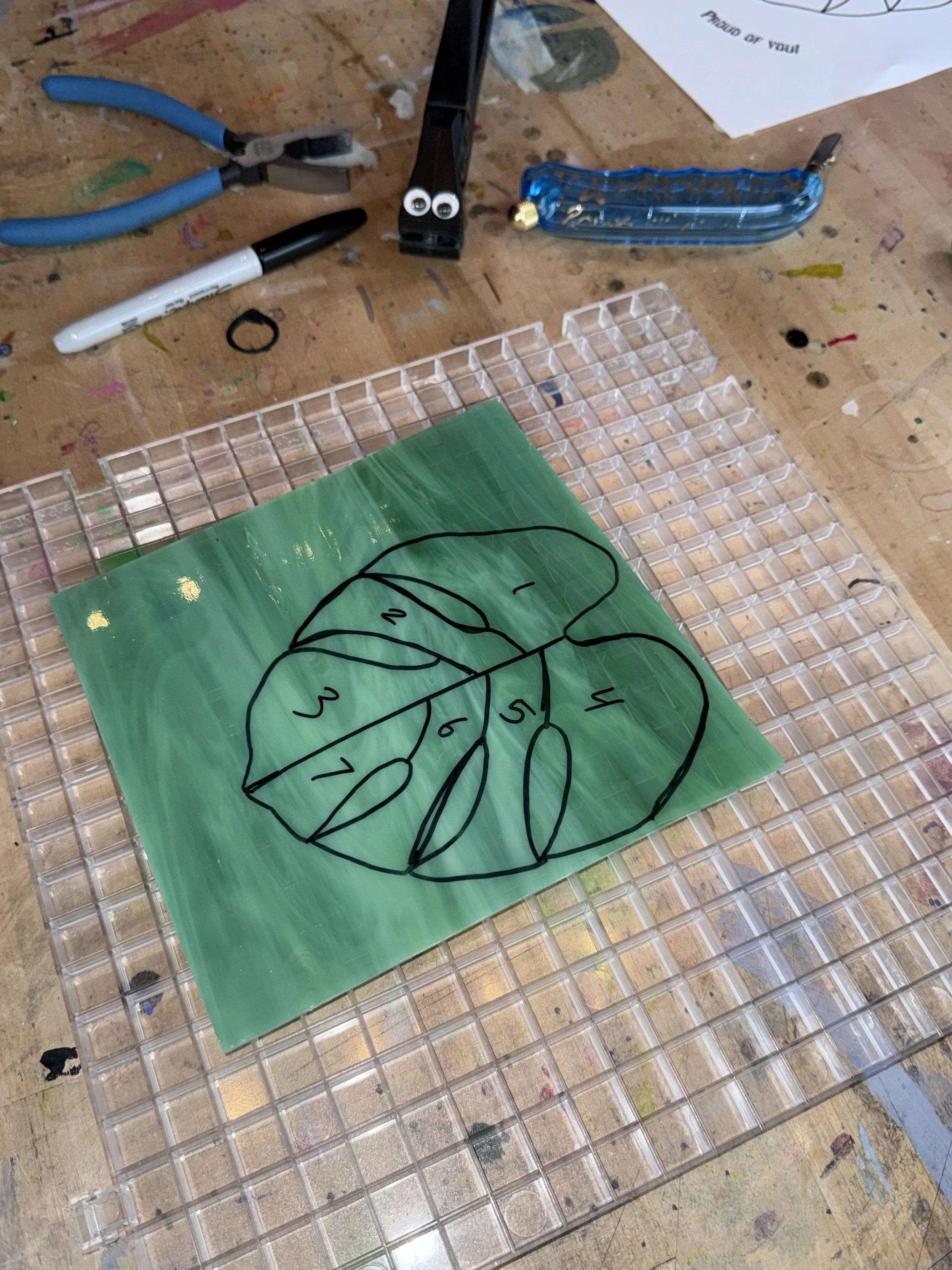 Stained Glass 101: Monstera Leaf Patterns