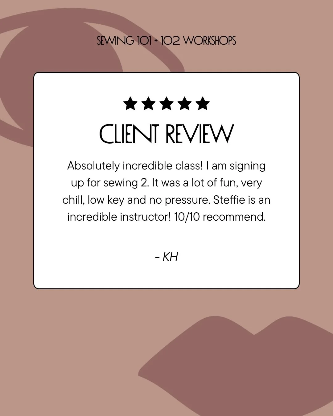 The reviews are in and we are blushing 🧵✨

Our Sewing 101 + 102 students came in as beginners and left as makers. Swipe through to see what they had to say &rarr;

Whether you&rsquo;ve never touched a sewing machine or just want to level up your ski
