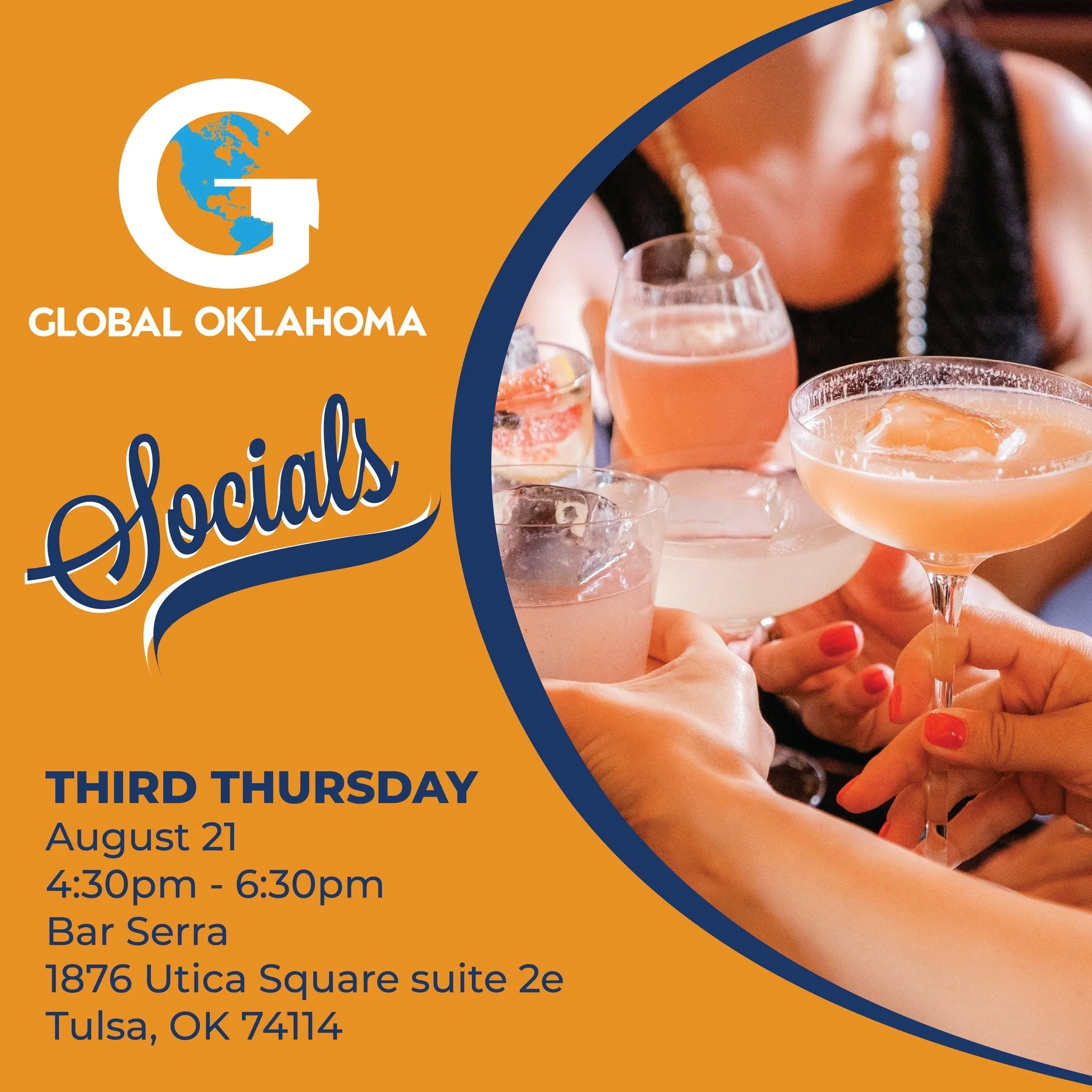 We're looking forward to seeing you in Tulsa this evening at Bar Serra.