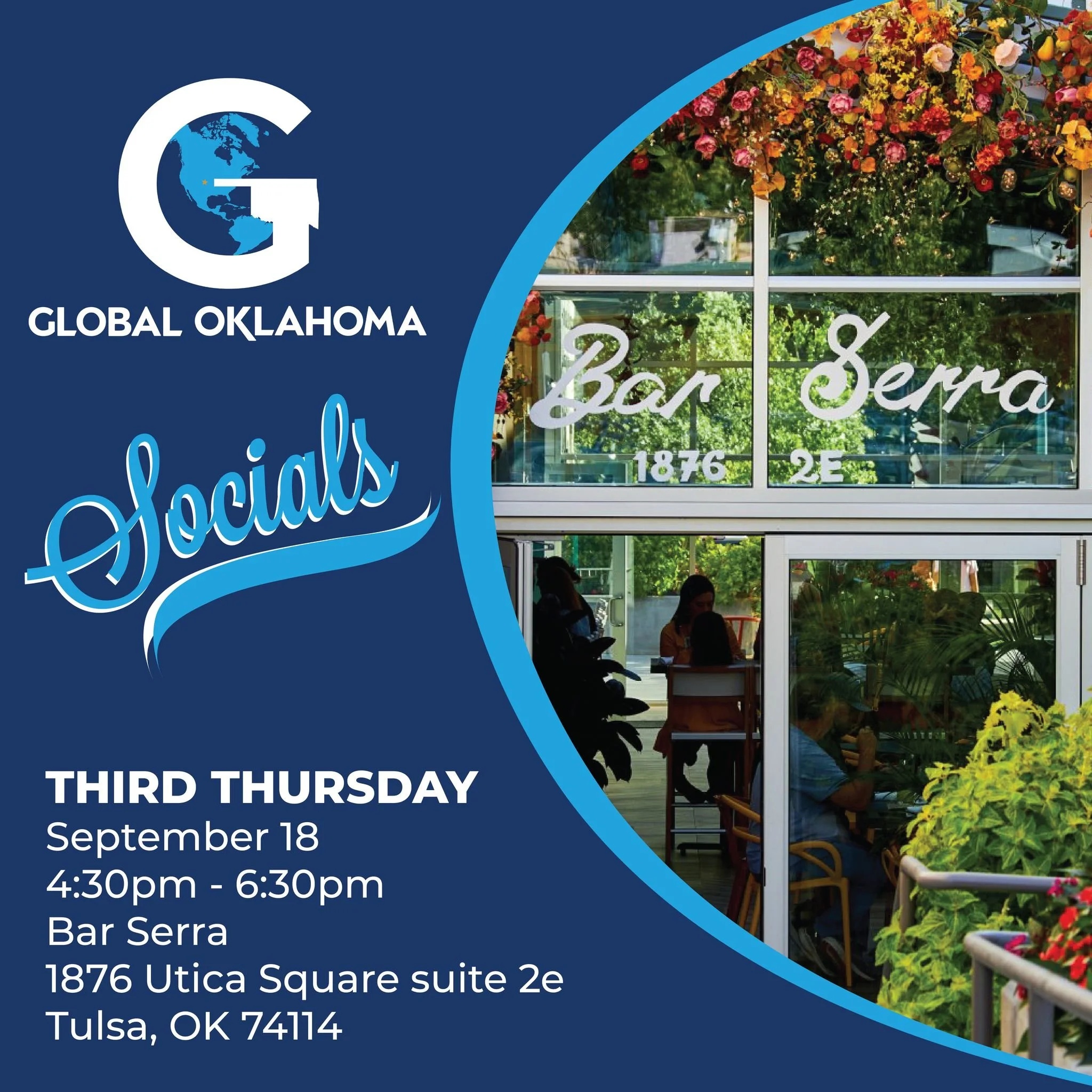 September is flying by, and it's already time for Third Thursday in Tulsa! We look forward to seeing you tomorrow at Bar Serra starting at 4:30pm.