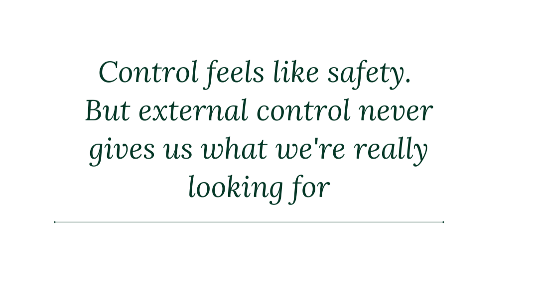 Claire Pallot mindset coach for women discussing the need for control and letting go