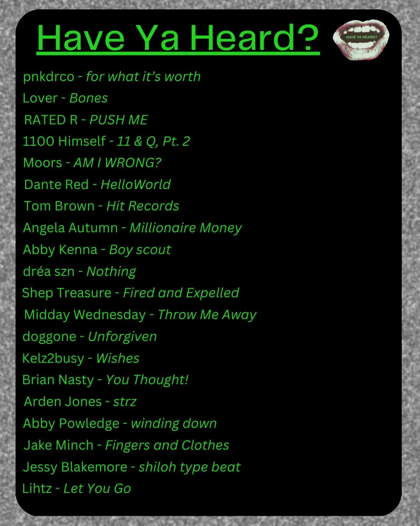 Another week another playlist update 🗣️ Tap in at the link in bio 🎧