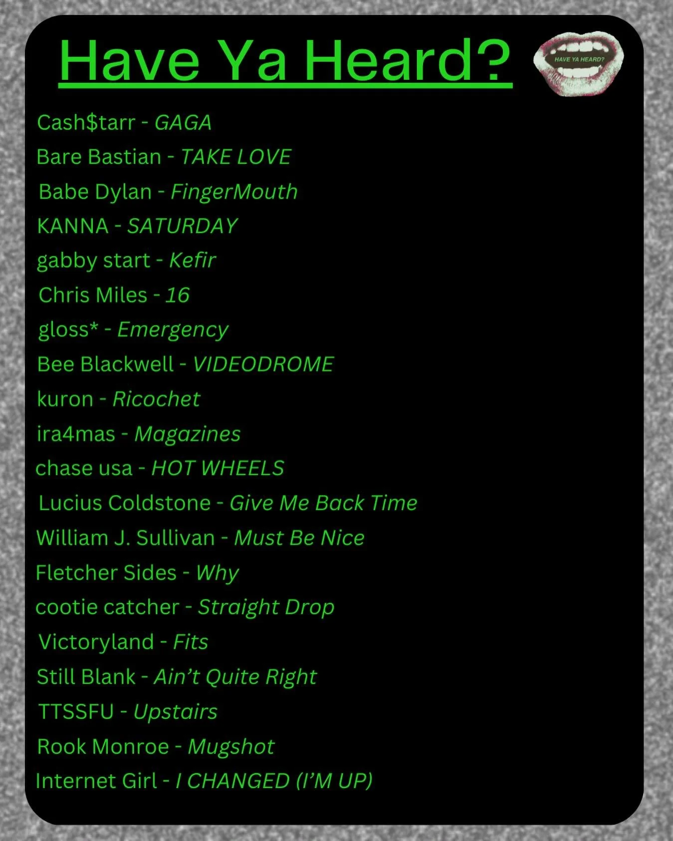 Playlist update! 20 new hits to tap into at the link in bio 🤝 Preciate all the love in the big &lsquo;25 🗣️