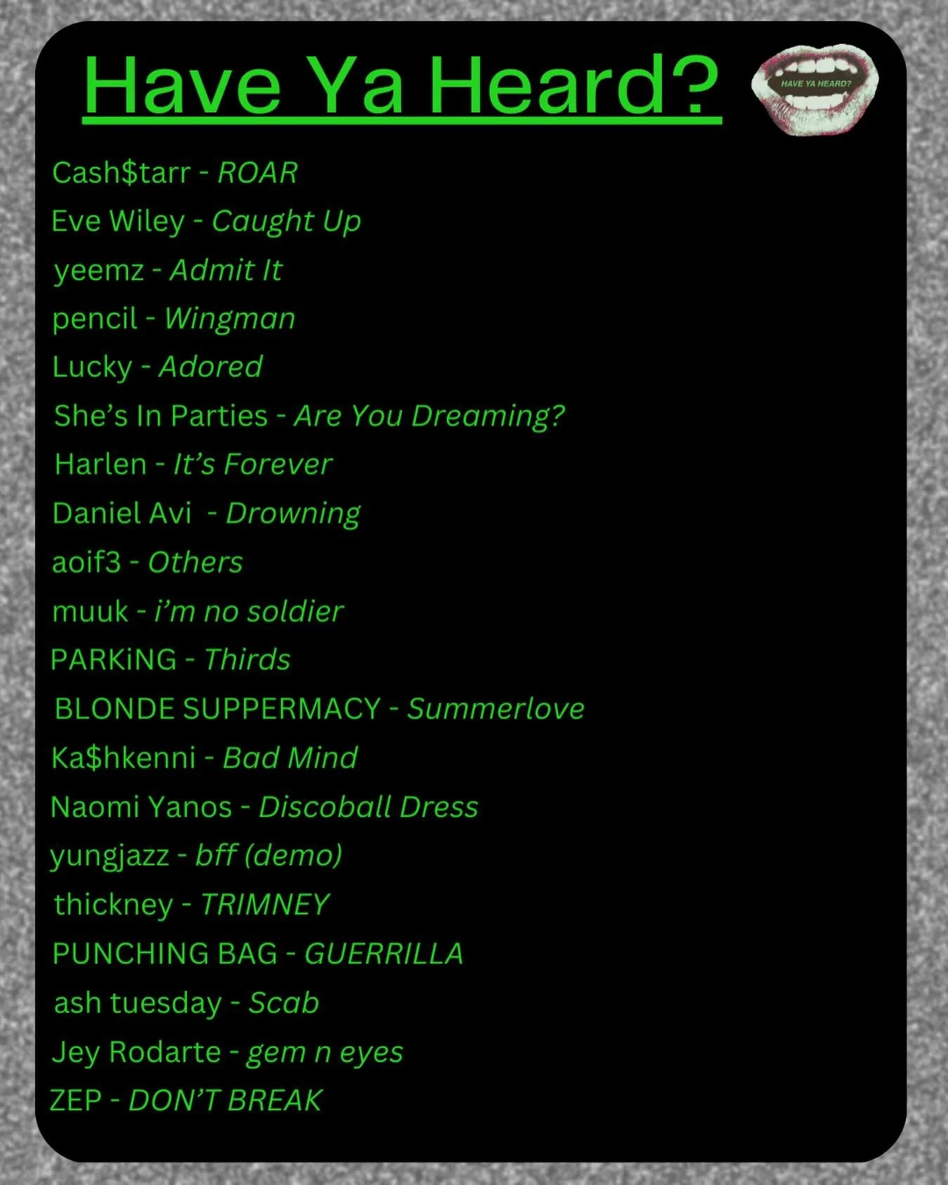 New weekly playlist refresh 🗣️ Tap in at the link in bio 🎧