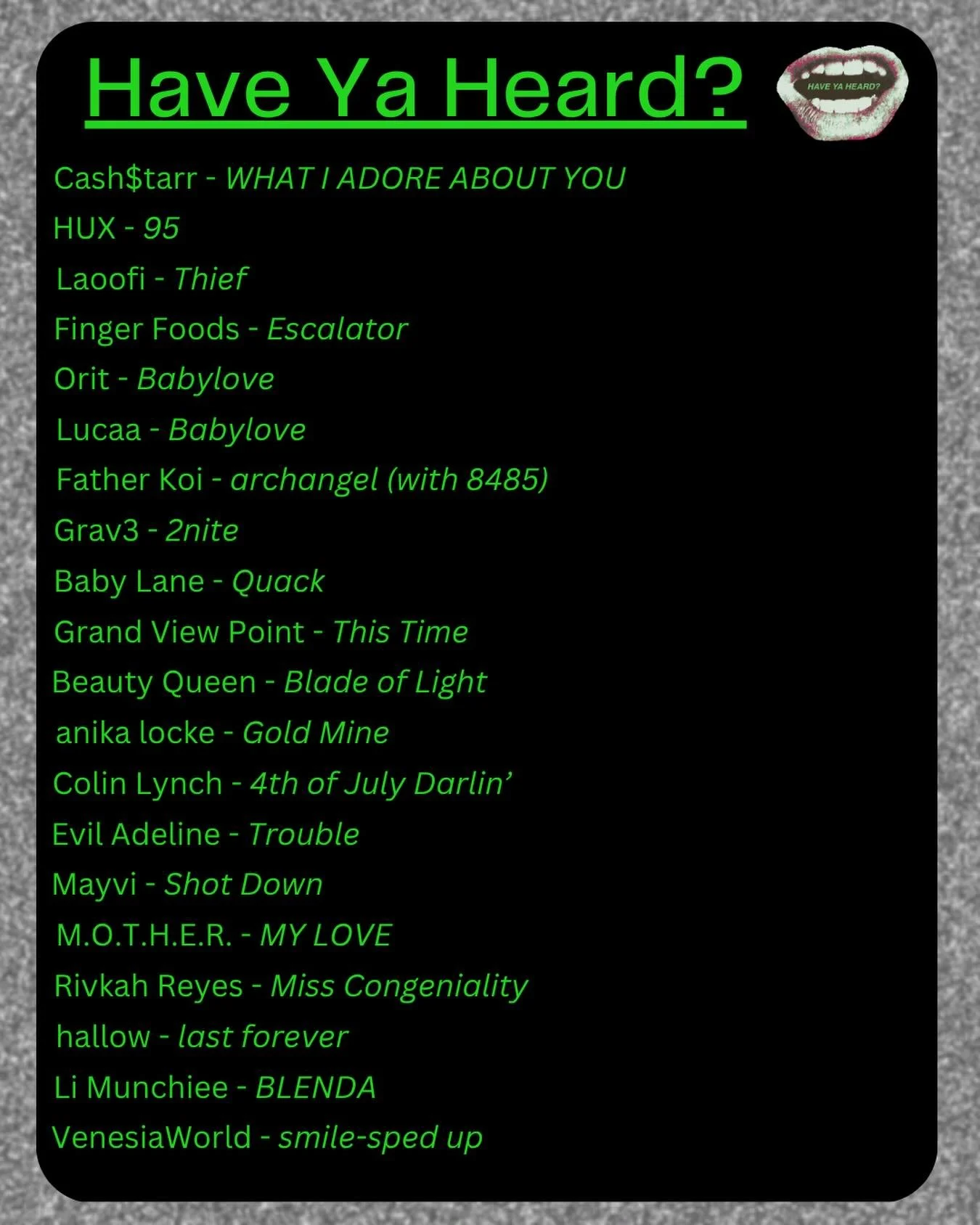 Fresh Playlist Refresh &mdash; 20 new tracks &amp; artists 🗣️ Link in bio 🎧