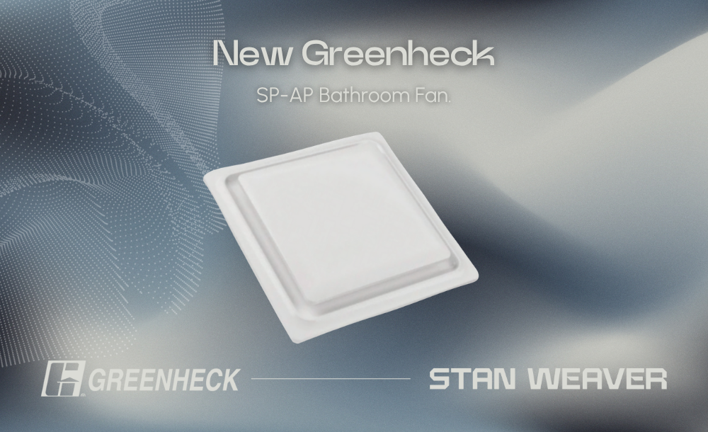 Introducing the SP-AP Bathroom Fan Featuring a Modern Plaque-Style Grille