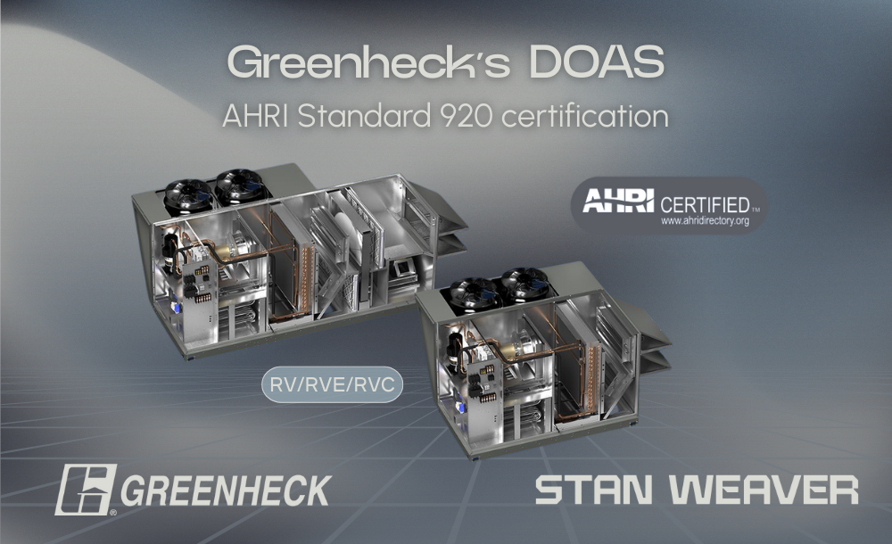 Greenheck Dedicated Outdoor Air Systems:Among the First in the Industry Certified Under AHRI Standard 920