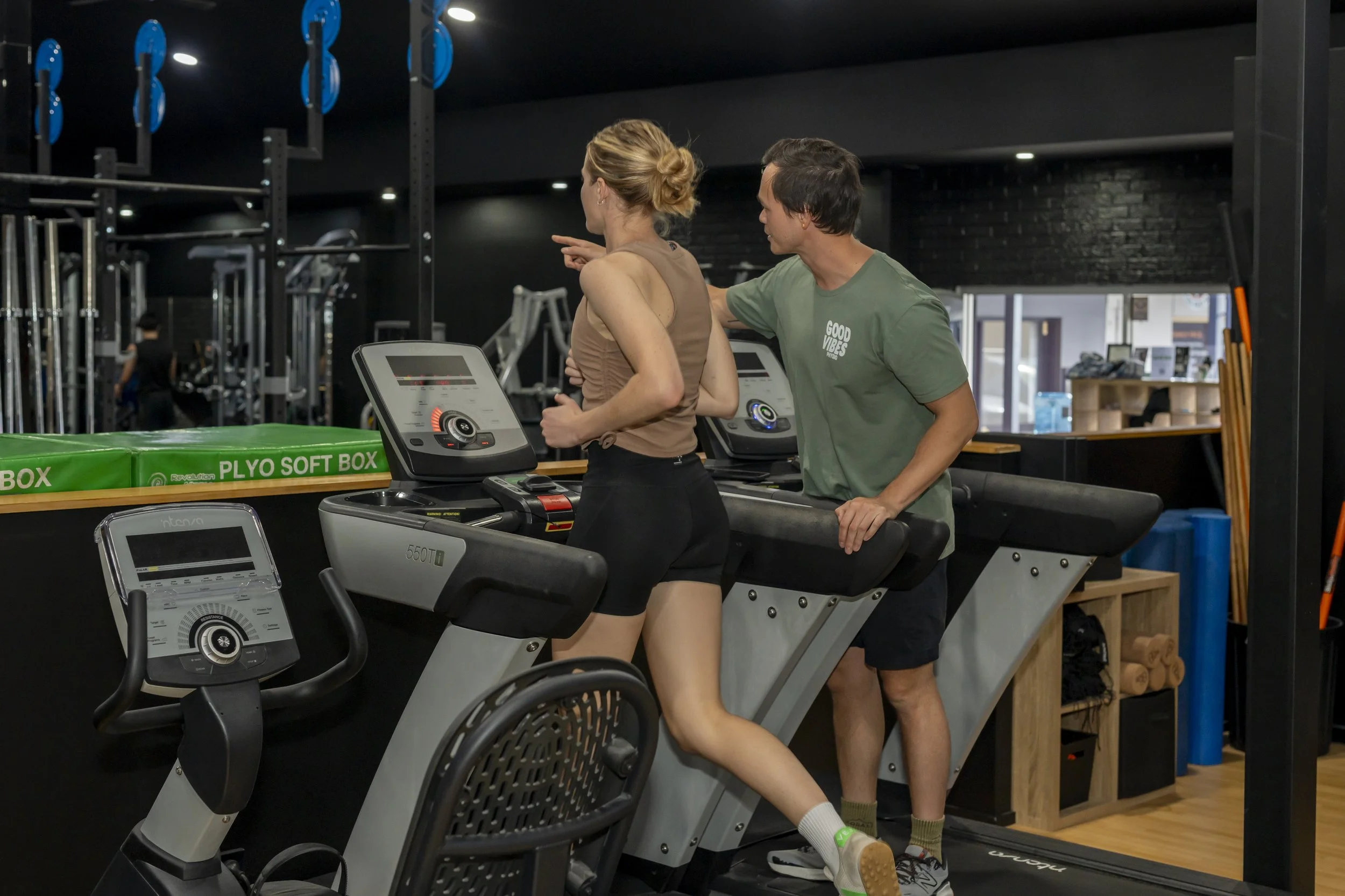 Person training in gym on Sunshine Coast improving fitness safely