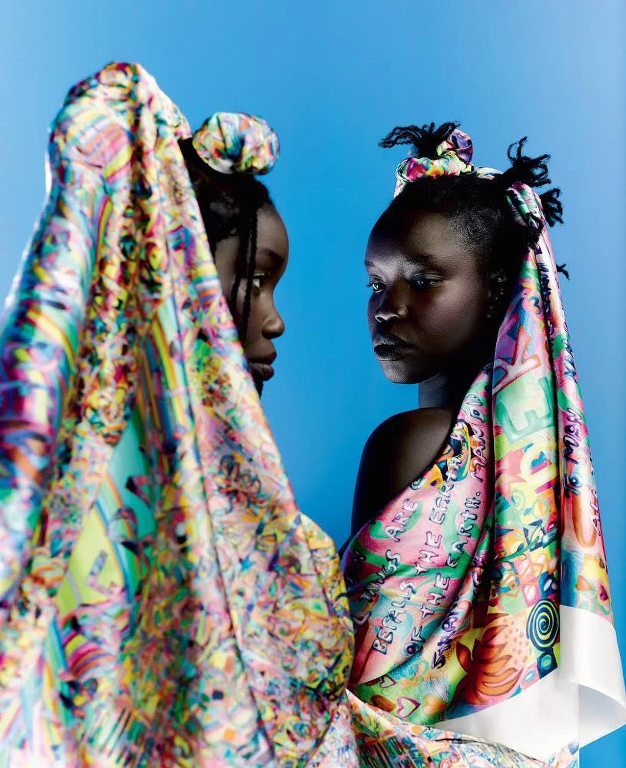  Vogue Australia May 2022 Issue, featuring Brittany Wyper x Jenny Kee for Iordanes Spyridon Gogos Textile Collaboration. Photo by Daphne Thảo Nguyễn 
  