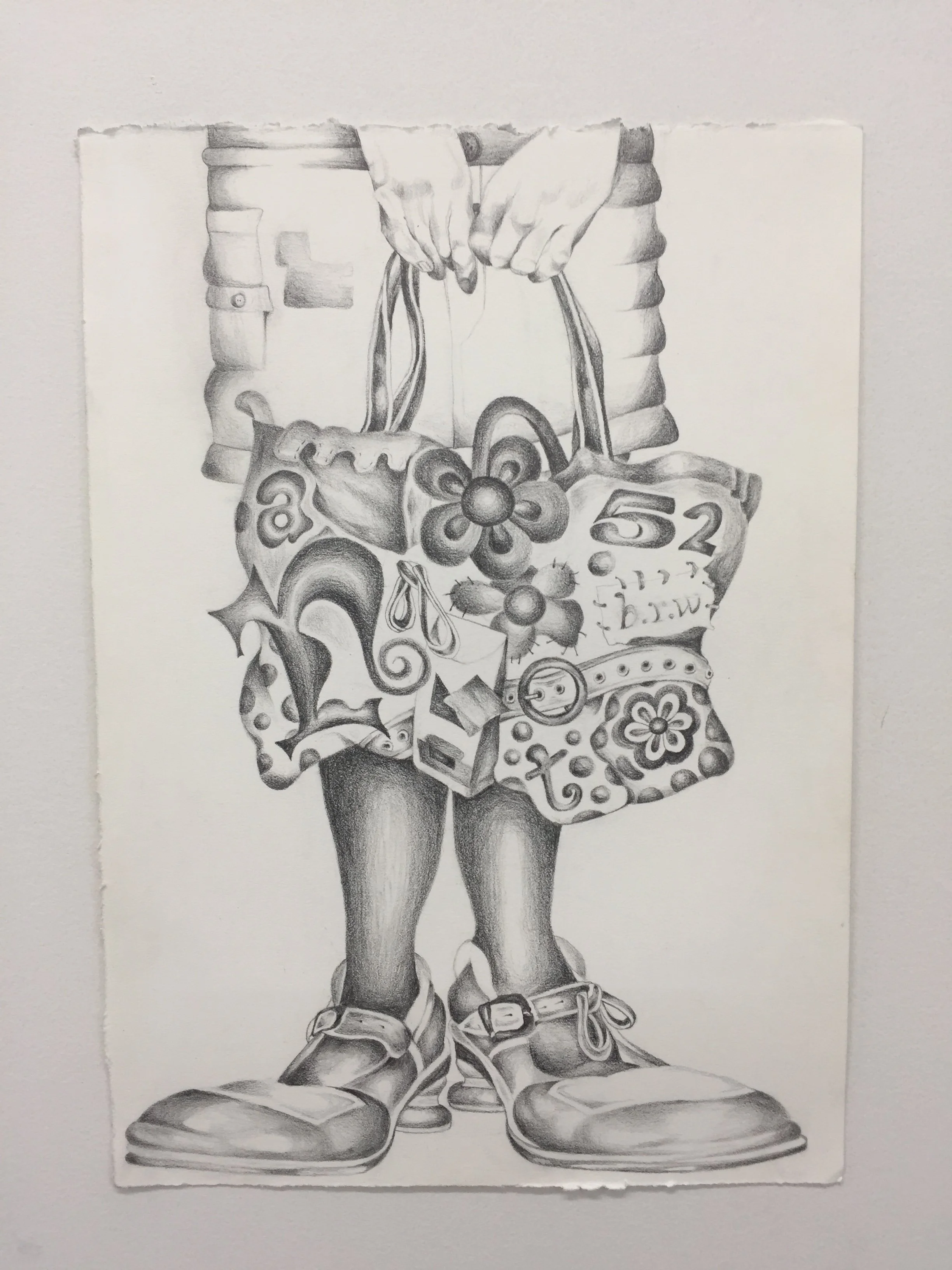  Read the Room, 2019, 'Something Drawings'.  Featuring drawing 'My adorable Pockets and the number 52 (Gut churn, disorder). Curated by Carmen Sibha Keiso  
