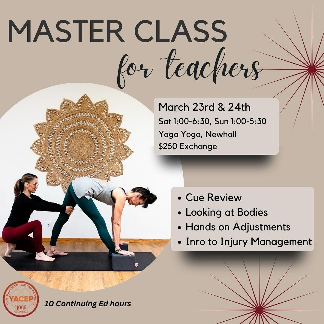 Announcing my exclusive master class series &ndash; a unique opportunity to deepen your understanding and mastery of yoga. Each session is crafted with precision and passion, offering a blend of advanced techniques, ancient wisdom, and modern insight
