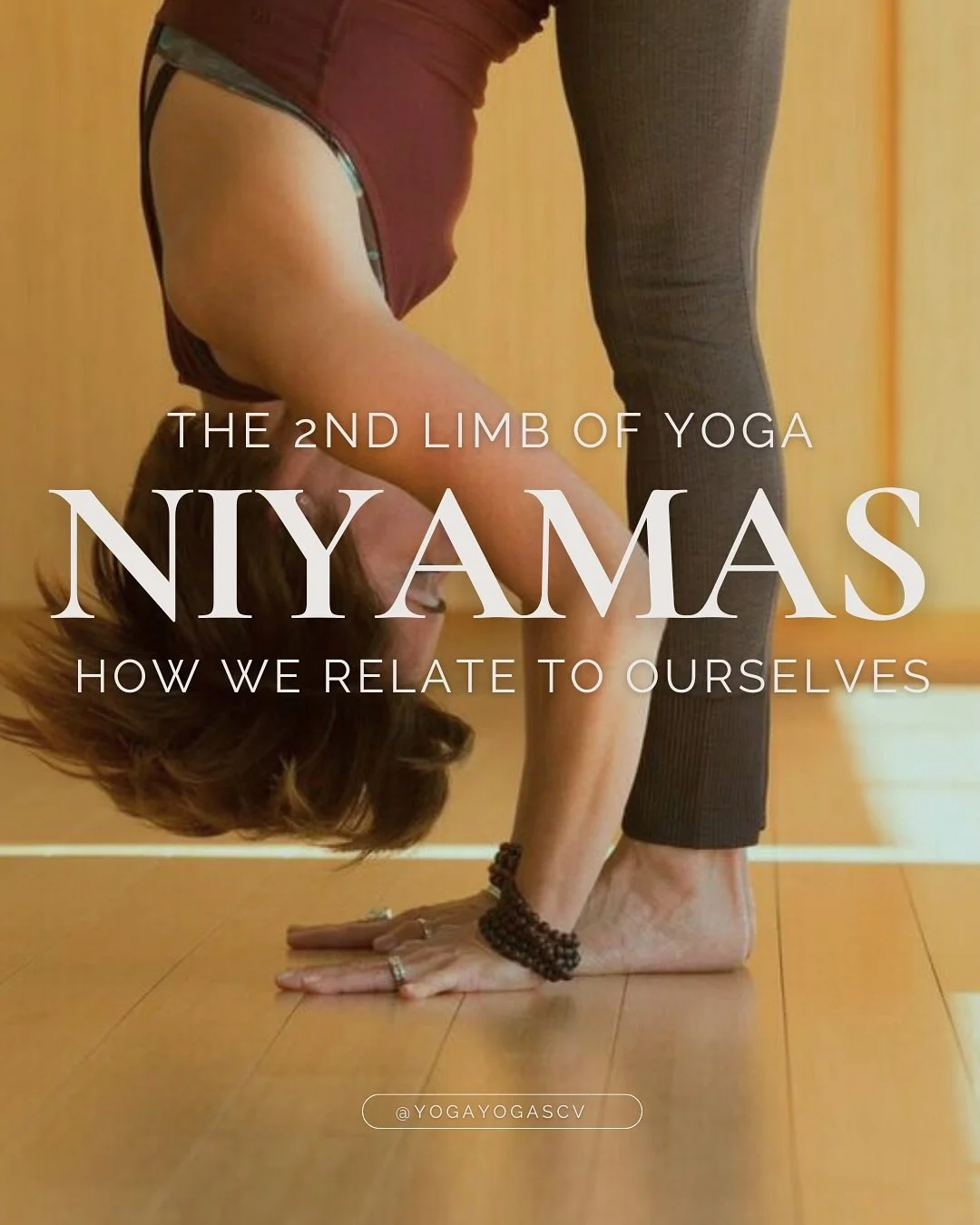 The Niyamas are the second limb of yoga, guiding us inward toward self-care, discipline, and spiritual connection. 

They invite us to practice
🍃cleanliness
🍃contentment
🍃discipline
🍃self-study
🍃surrender 

Simple yet profound ways to live with 