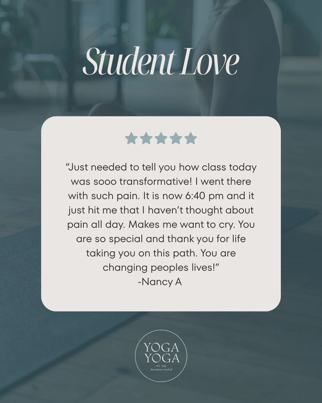 Nancy, this touches my heart so deeply. Thank you for sharing this with me. Knowing you found relief and moved through your day without pain is exactly why I do this work.

#GratefulHeart
#YogaHeals
#BackCareAndBeyond
#HealingThroughMovement
#YogaYog