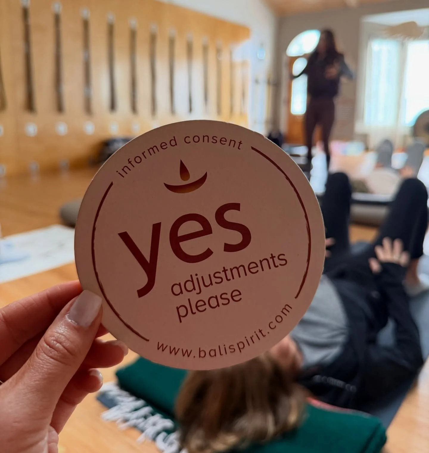 Your comfort matters- we will always ask for consent before offering any hands-on support.

These beautiful cards came all the way from The Yoga Barn&hellip;
a little piece of Bali&rsquo;s spirit now living in our shala ✨

A gentle reminder that yoga