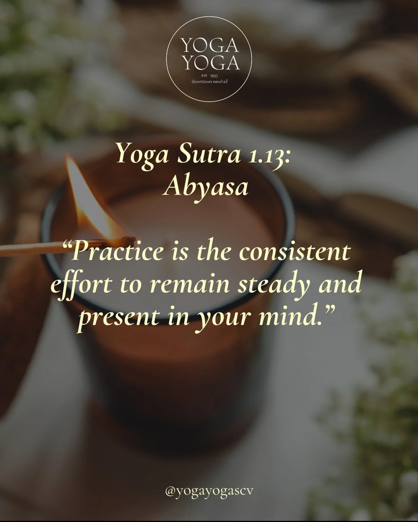 Sutra 1.13✨
Practice isn&rsquo;t perfection, it&rsquo;s persistence.

The power is in the return, not the result. Let your practice be gentle, steady, and enough. 

#YogaSutra
#Abhyasa
#SteadyPractice
#ReturnToBreath
#PracticeNotPerfection