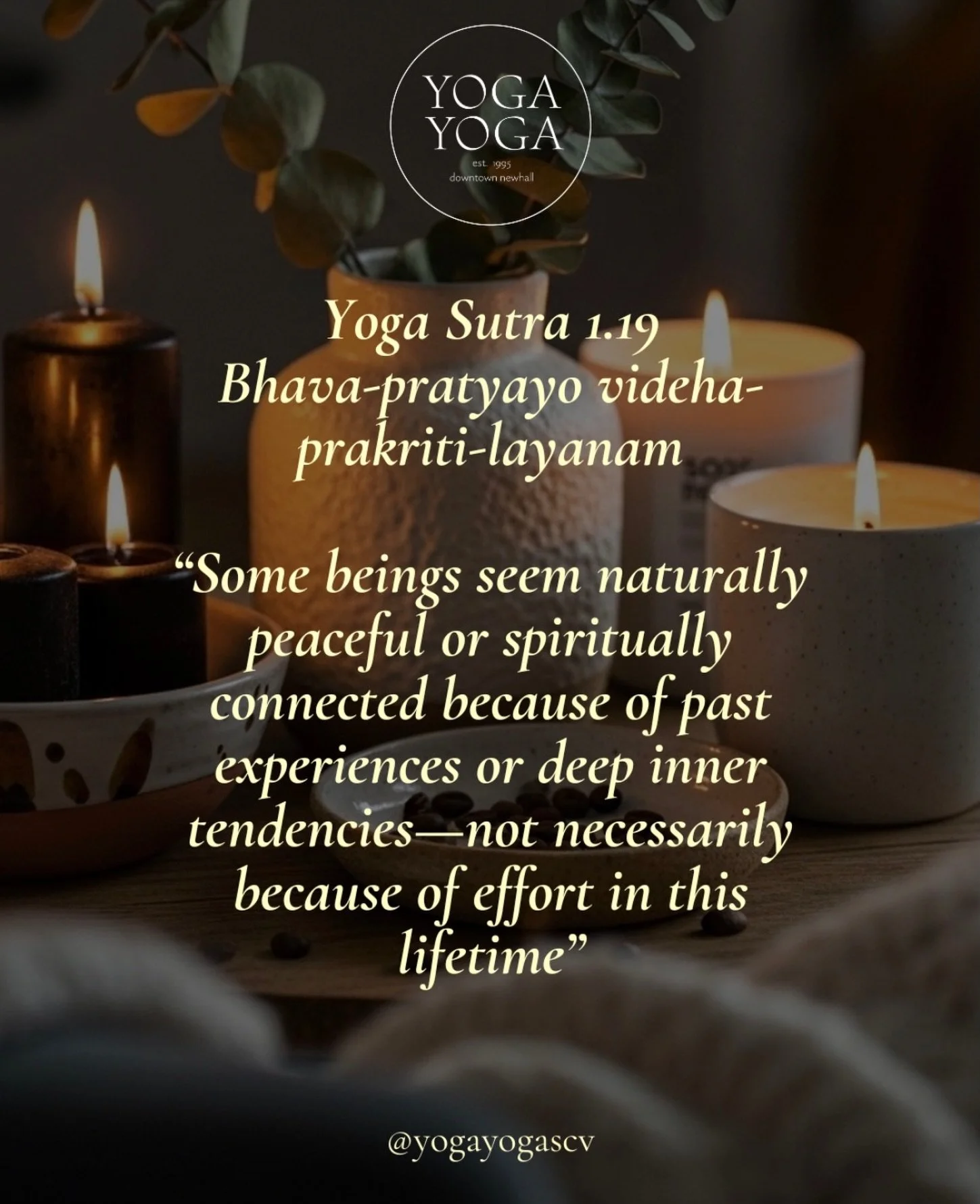 Yoga Sutra 1.19

Sometimes practice feels easy and natural&hellip; other days it doesn&rsquo;t. Trust your journey without comparison.

Some people seem calm, wise, or naturally grounded. Instead of comparing yourself, remember everyone is on their o