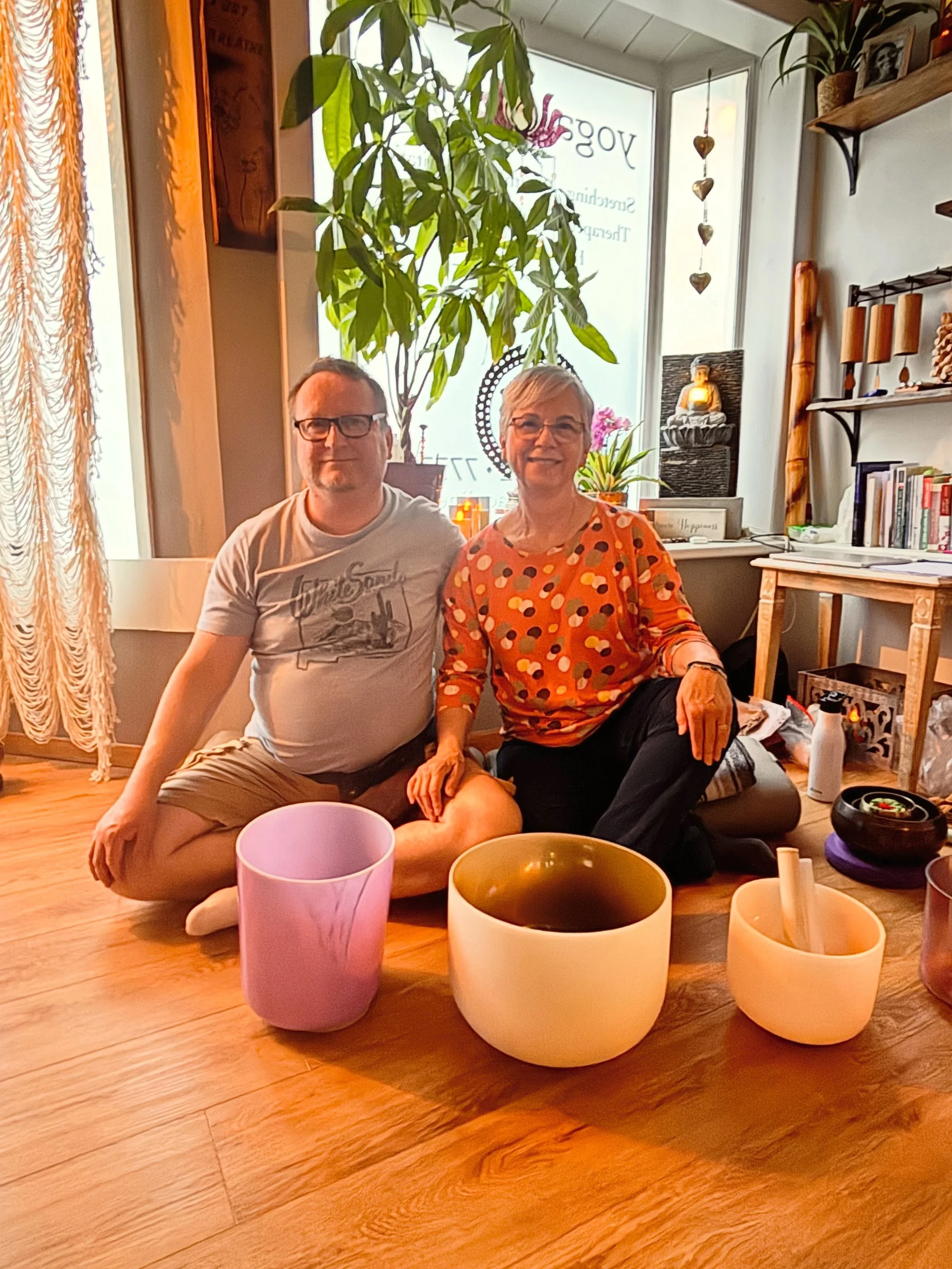 I&rsquo;m so grateful these two amazing souls, Emelia and Petro from @evolvingfrequencies walked into our shala a couple of weeks ago, all the way from Finland. They&rsquo;ve been immersed in sound and energy healing for many years, and after sharing