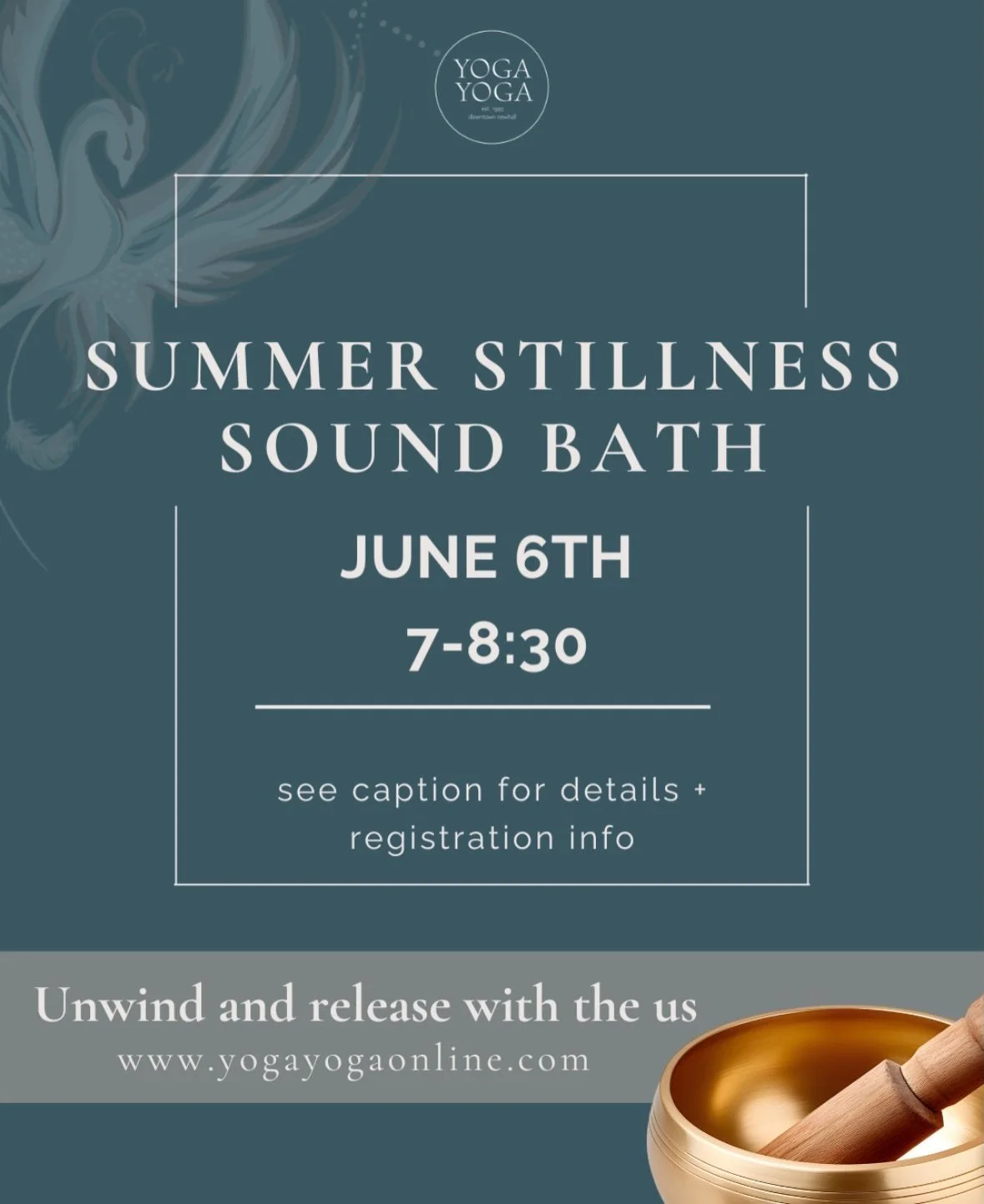 ✨ Join Tom, Manak, Tosha &amp; Dani for our Summer Stillness Sound Bath this Saturday, 7:00&ndash;8:30pm ✨

Sink into an evening of deep rest, healing sound, and stillness. Let the soothing vibrations of sound guide you into relaxation, renewal, and 