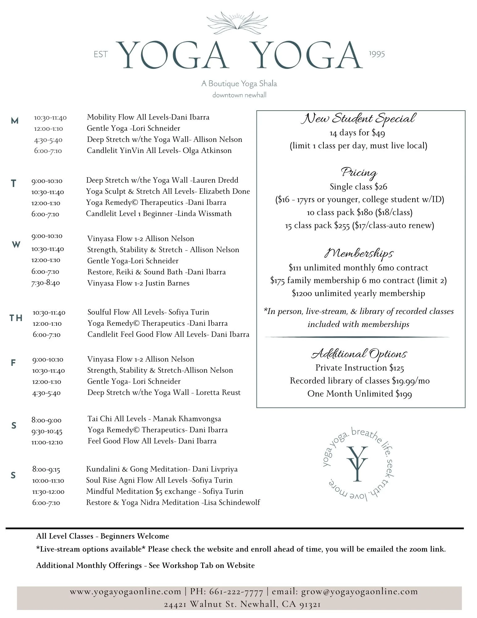 Classes — Yoga Yoga