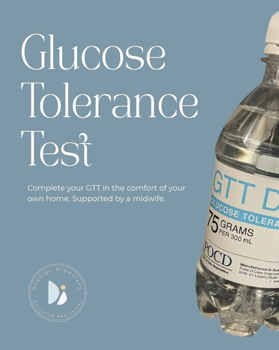 We know the glucose tolerance test isn&rsquo;t something most people are excited about&hellip;but getting to do it in the comfort of your own home, with a midwife to support you, well that&rsquo;s a little more enticing! 🙌🏼

Your midwife will suppl