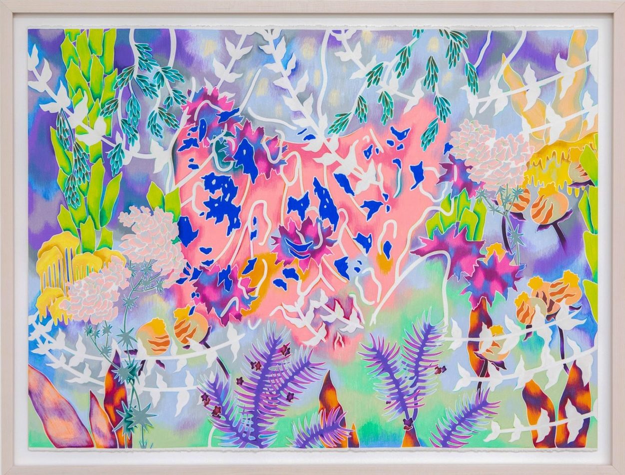 SARAH ANN WEBER
Fuchsia’s Descent, 2023
Colored pencil on paper
22 x 30 ′′ / 25 x 32.75 x 1.5 ′′ framed