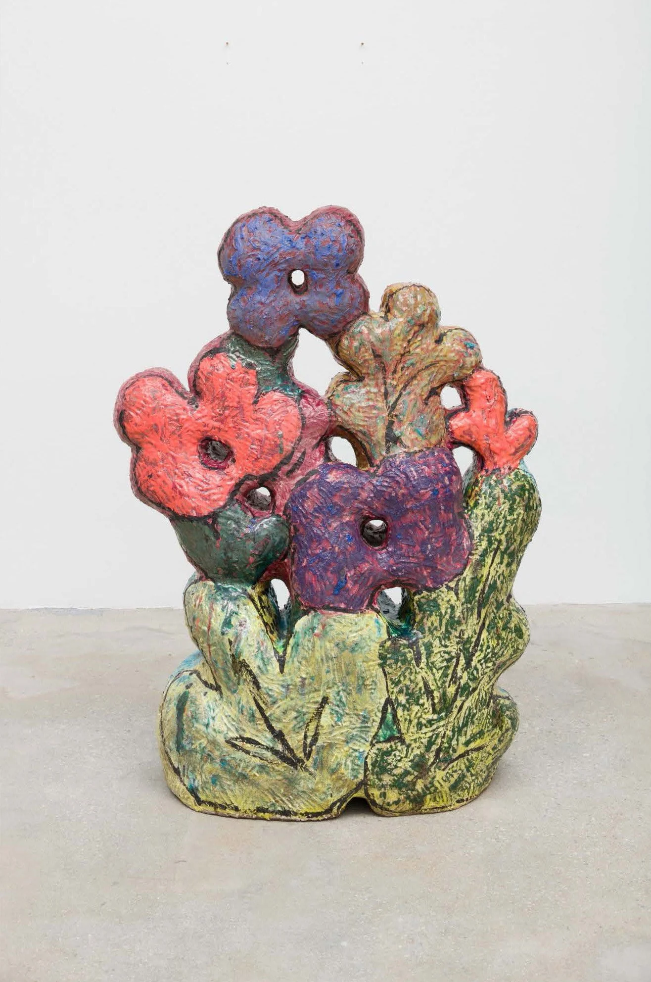 Anabel Juárez 
Xochimeh (nahuathl for flowers), 2024  
Glazed Ceramic  
51.5 x 40 x 17 inches  