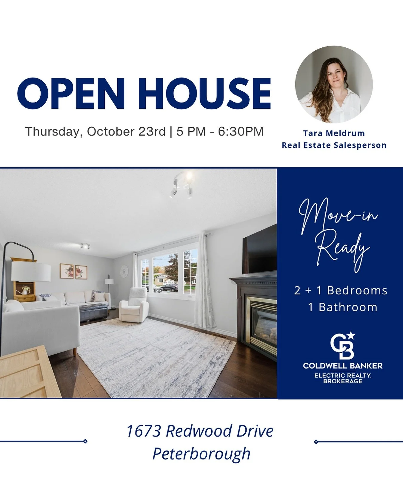 OPEN HOUSE ๐  
1673 Redwood Drive, Peterborough
https://cbelectricrealty.ca/listing/ON/Peterborough-Monaghan-Ward-2/1673-Redwood-Drive-K9K-1M2/218346387
Thursday, October 23rd from 5:00–6:30pm
Want more info? Drop it in the comments โญ
๐ฉ&z