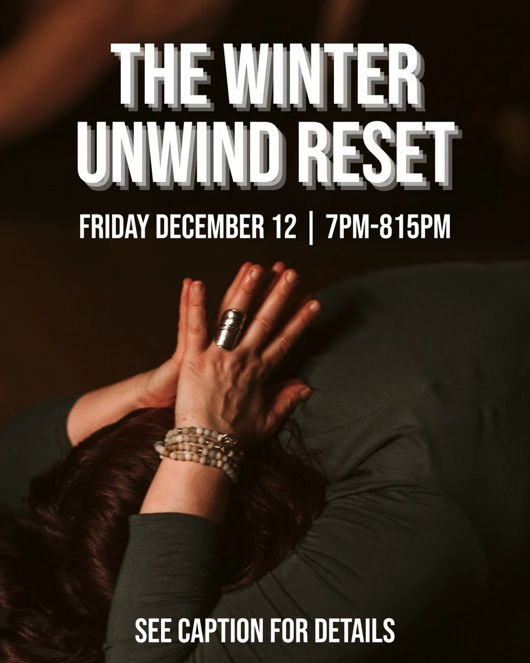 🌙 December Reset Workshop

Friday, Dec 12 &bull; 7pm &bull; 75 minutes

Ready to slow down before the holiday chaos fully loads?

Join Jane + Tara for a dreamy restorative experience:
✨ Restorative yoga
✨ Reiki healing
✨ Sound bath
✨ Journaling
✨ Gr