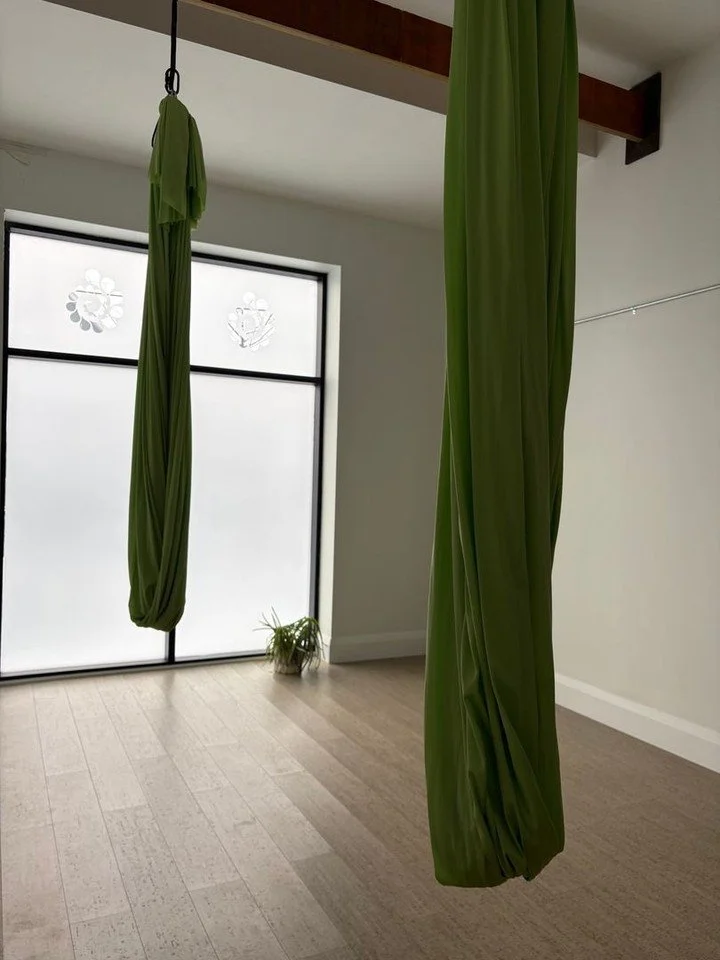 ready to take your yoga practice to new heights? ✨

our aerial yoga training is designed for curious movers and dedicated teachers who want to learn how to safely and creatively guide others in the air.

this weekend training offers hands-on experien