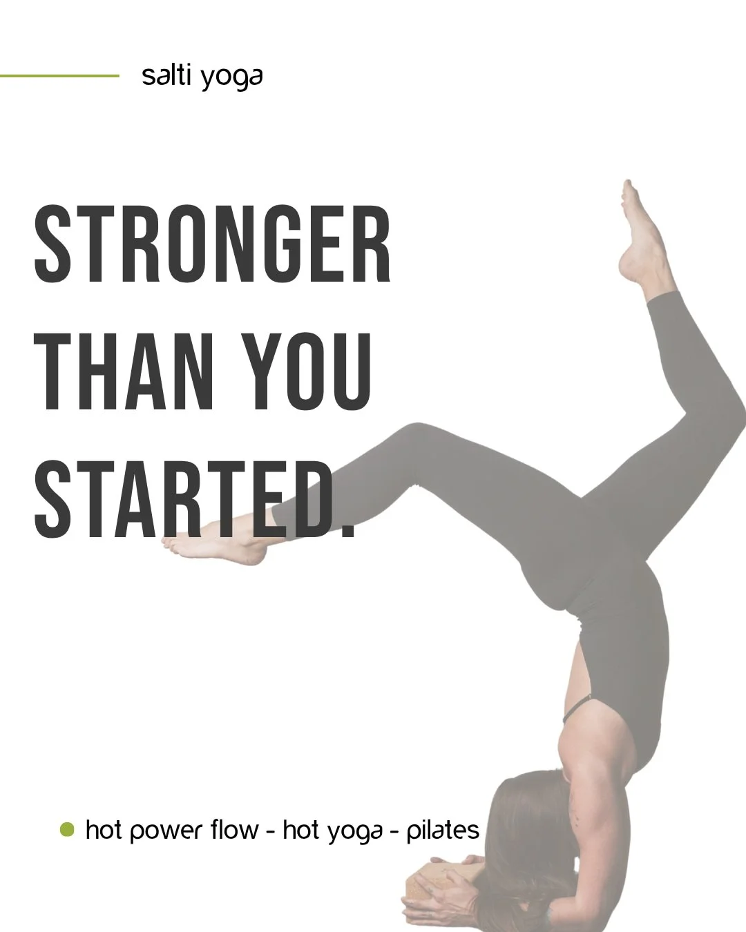 "Stronger than you started" isn't just about what you can lift, hold, or hang from anymore.

It's the strength to show up on the days you don't feel like it. To try the pose that scared you last month. To trust yourself a little more, on an