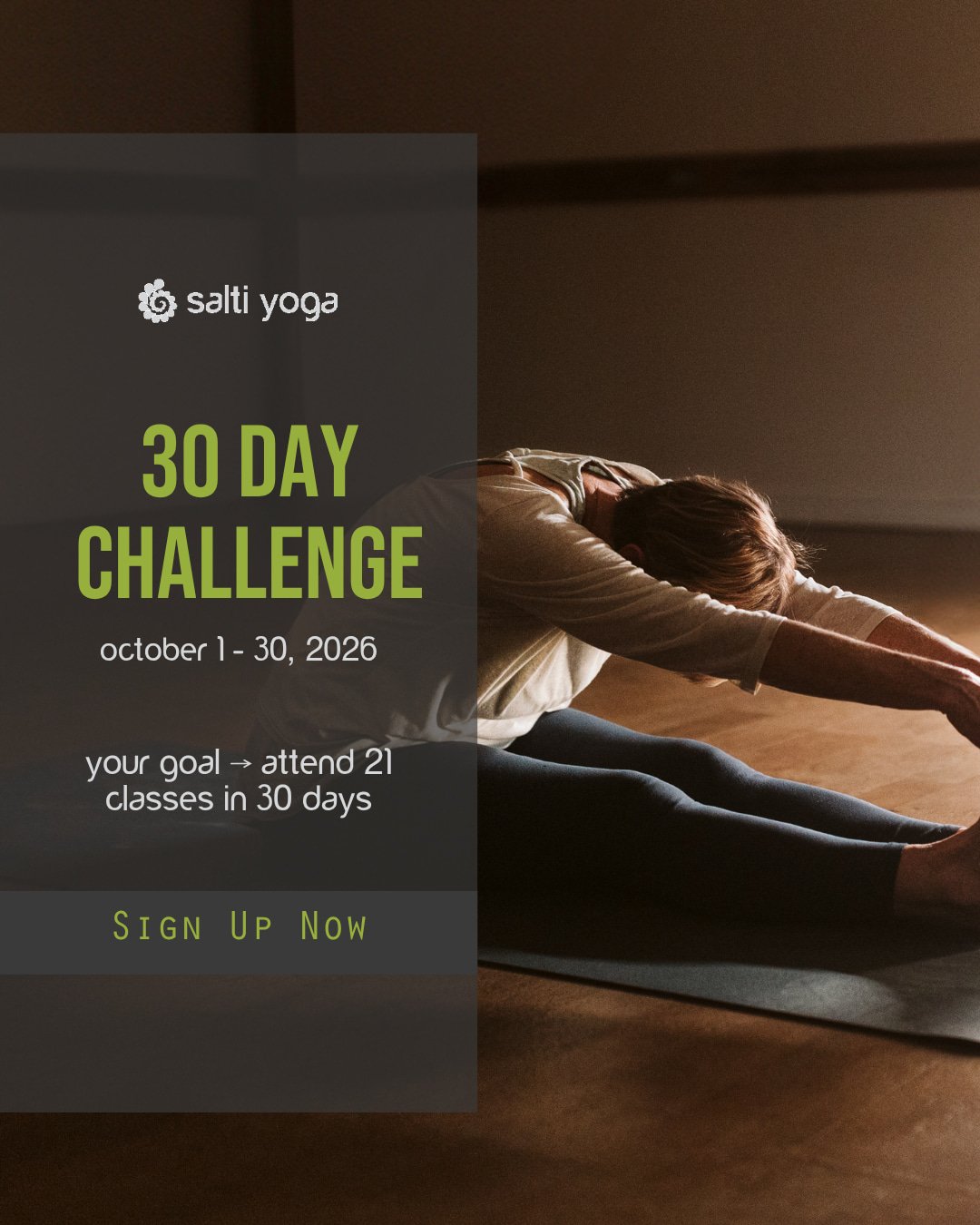 Our 30 Day Challenge is back, and it's the most fun month at the studio, hands down. 
Unlimited classes, a full community showing up together, prizes given out all through October (plus extra ones if you hit 21 classes), and a glow-in-the-dark Glow Y