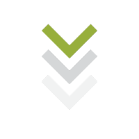 Four downward-pointing arrows in green, gray, and white, stacked vertically.
