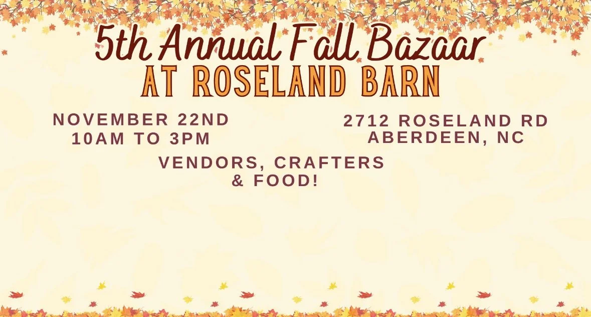 5th Annual Fall Bazaar @ The Roseland Barn