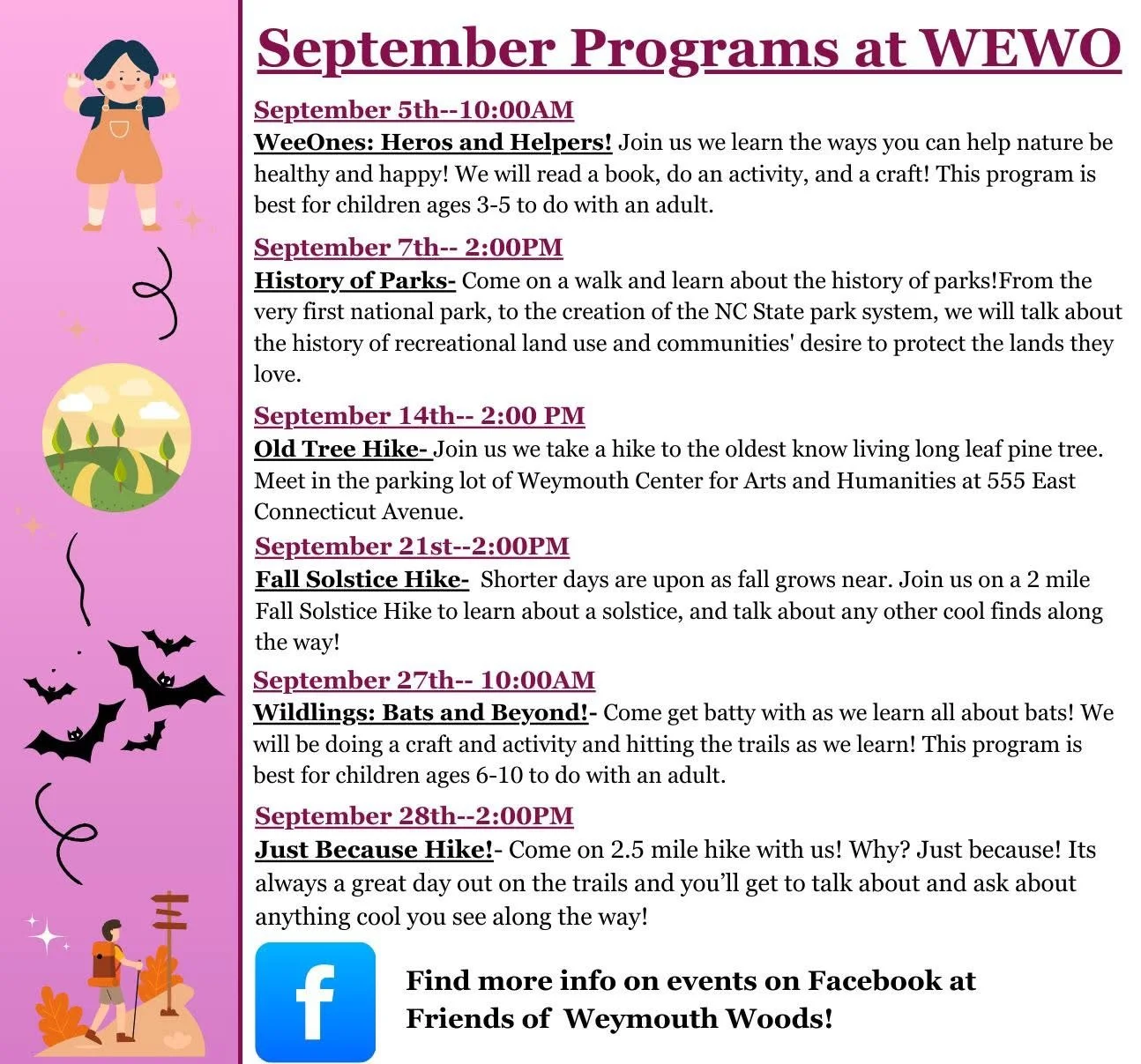 WeeOnes: Hero’s and Helpers @ Weymouth Woods