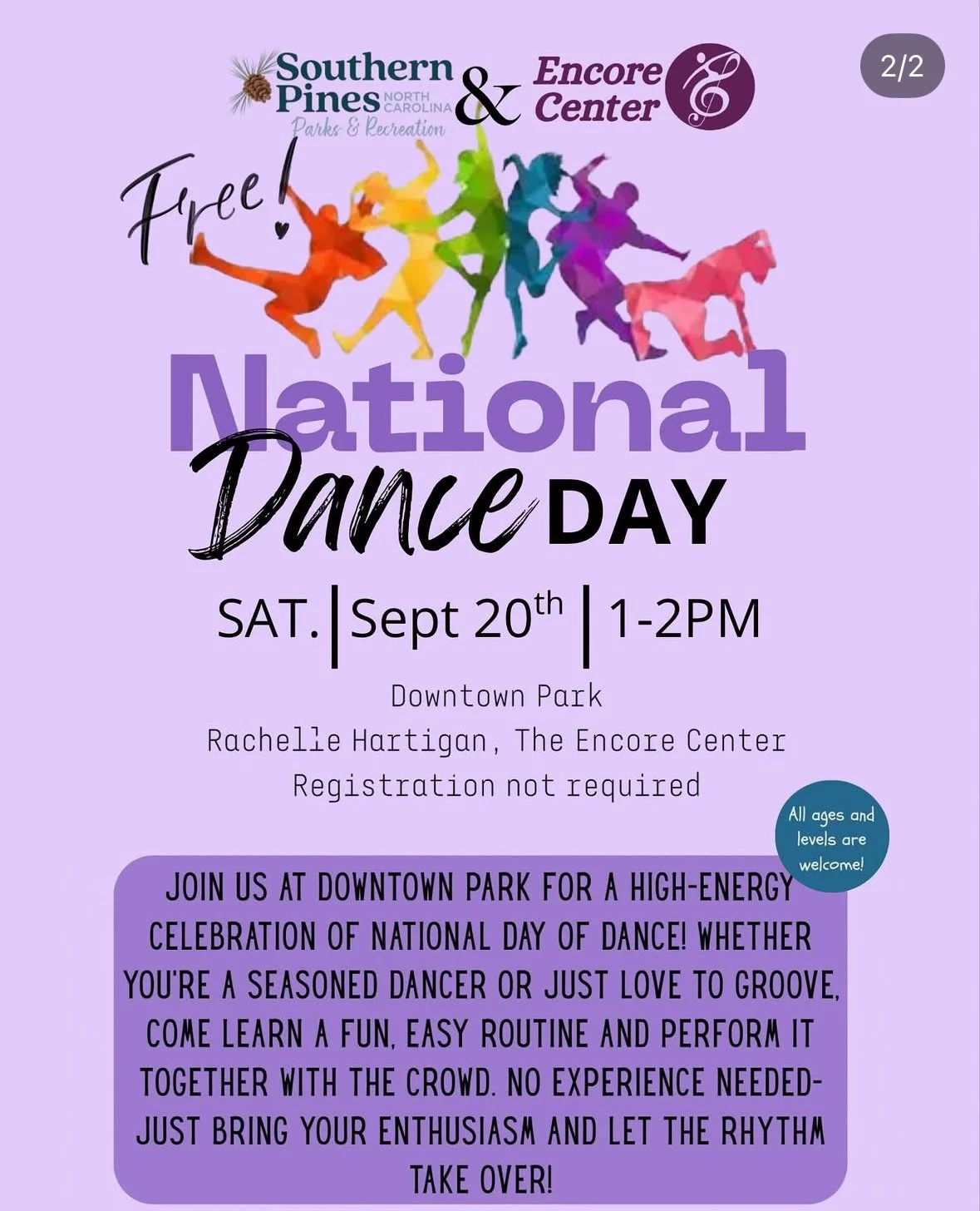 National Dance Day Celebration @ Downtown Park