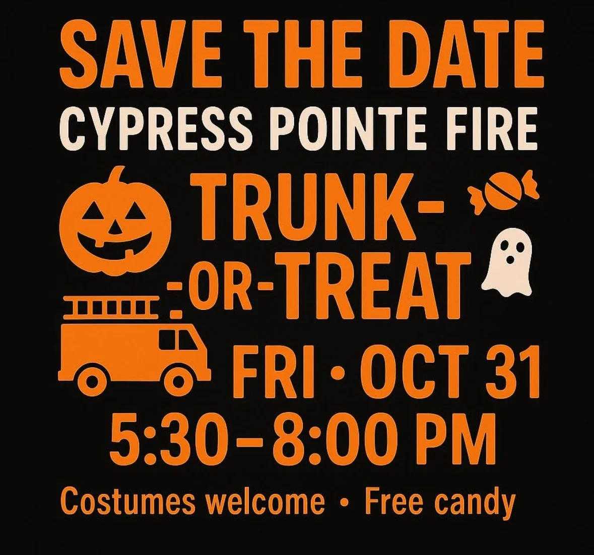 Cypress Pointe Fire Trunk-or-Treat
