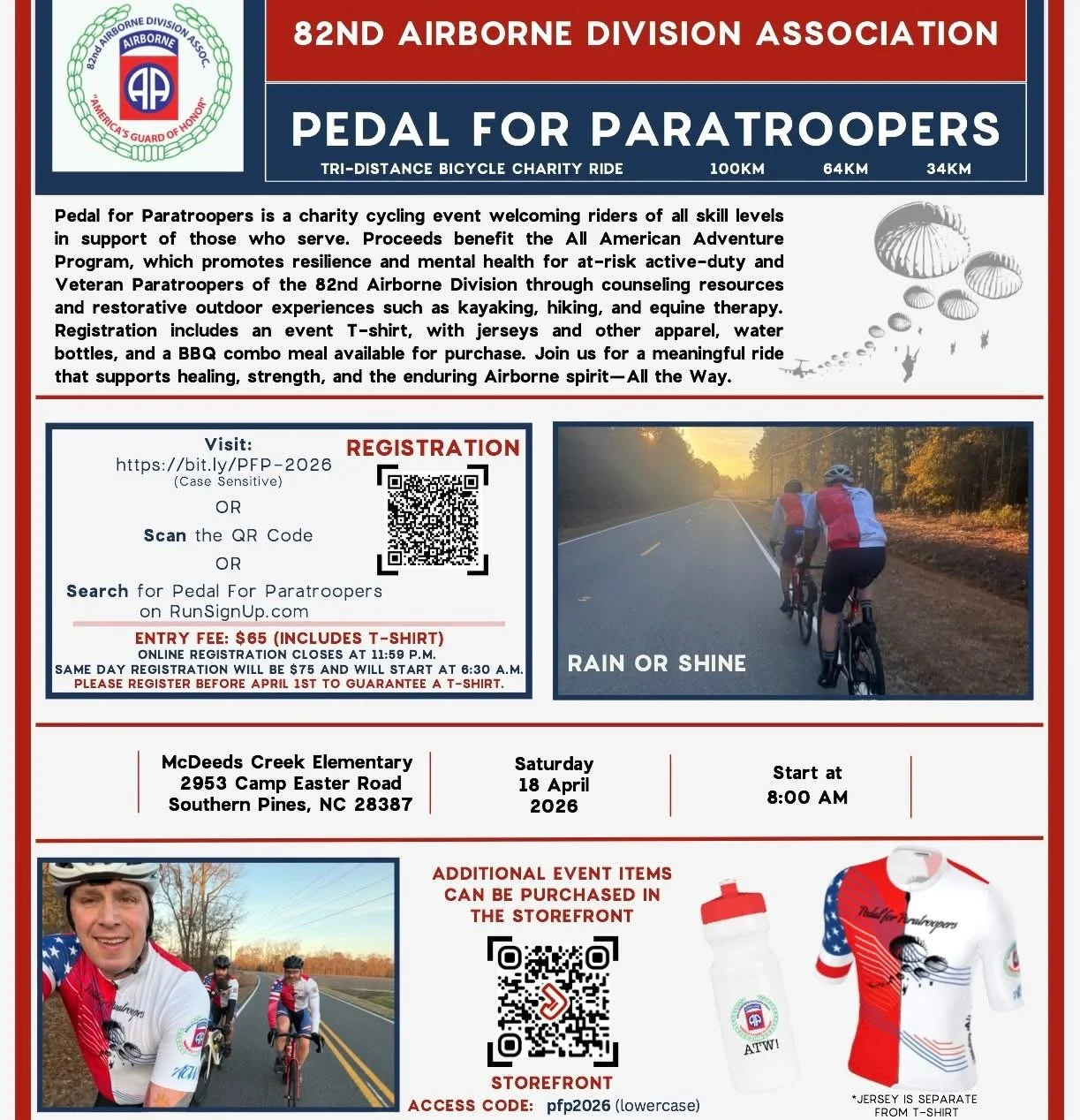 Pedals for Paratroopers