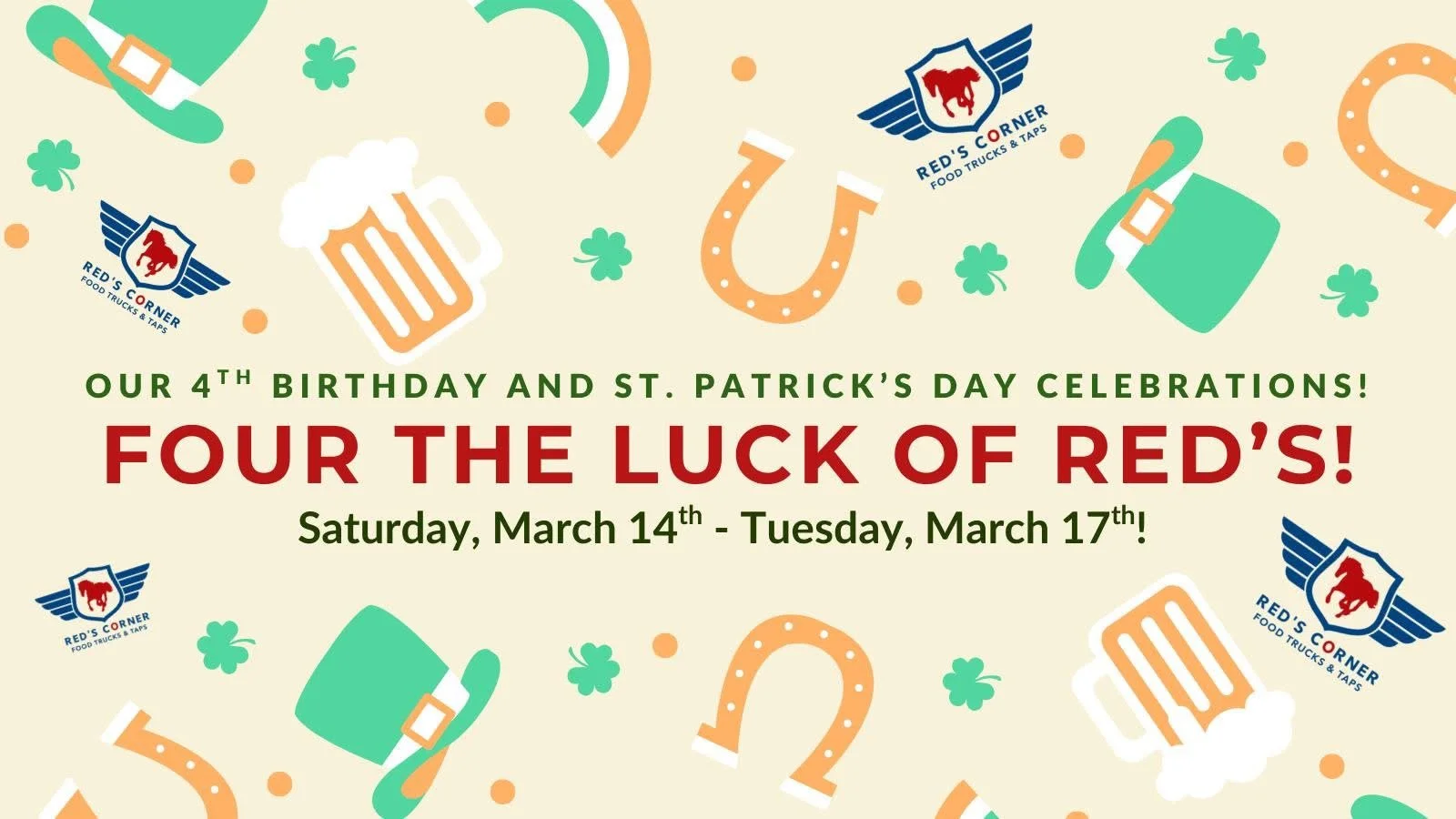 Four the Luck of Red’s: 4th Birthday & St. Patrick’s Day Celebration