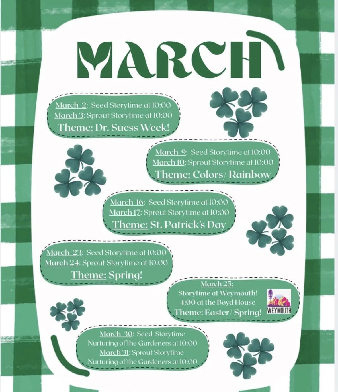 Once Upon a Pine Storytime (Ages 0-2) 