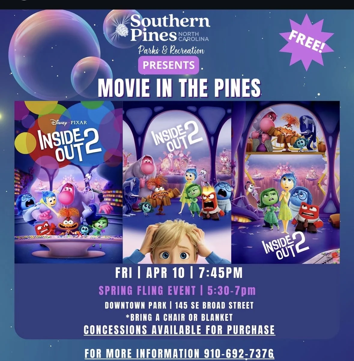 Movie in the Pines (First of the Season!) : Inside Out