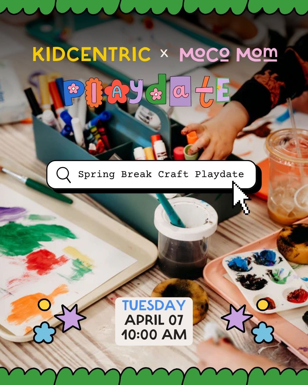 MoCo Mom Playdate at Kidcentric Creative Studio (Spring Break Edition!)