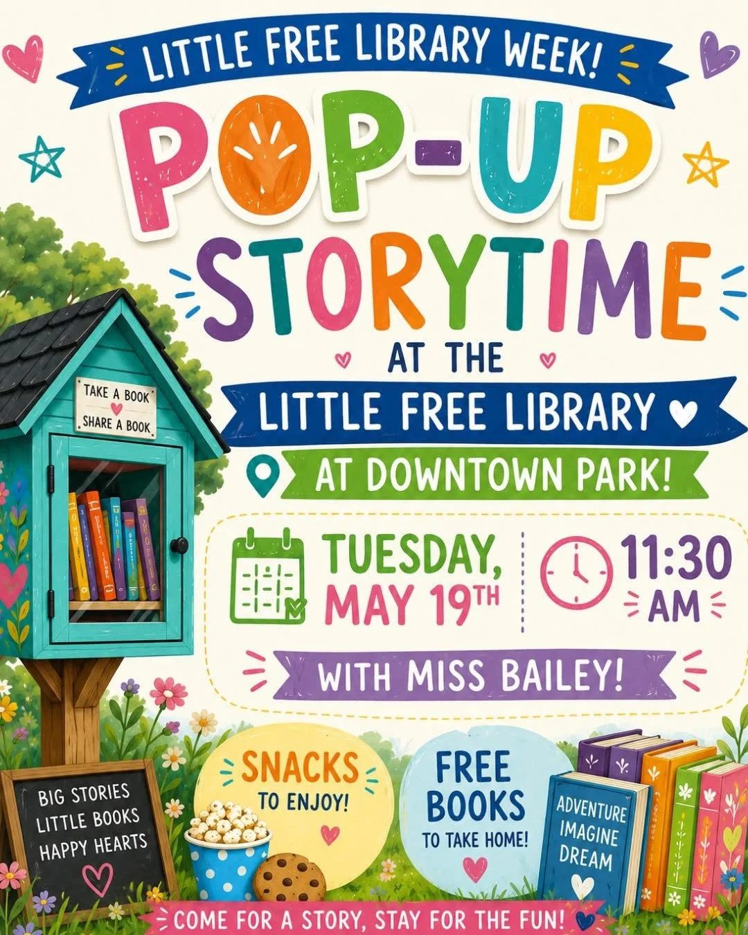 Pop-Up Storytime at the Free Little Library