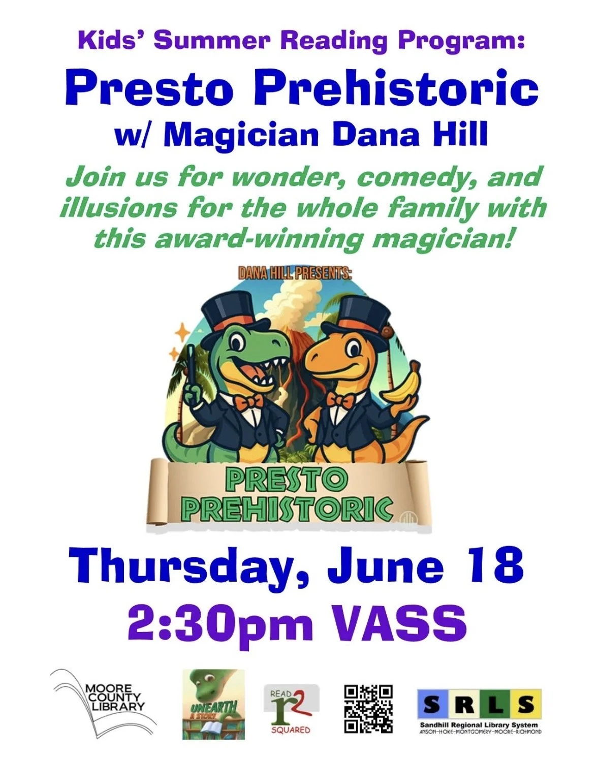 Presto Prehistoric- A Kids Summer Reading Program
