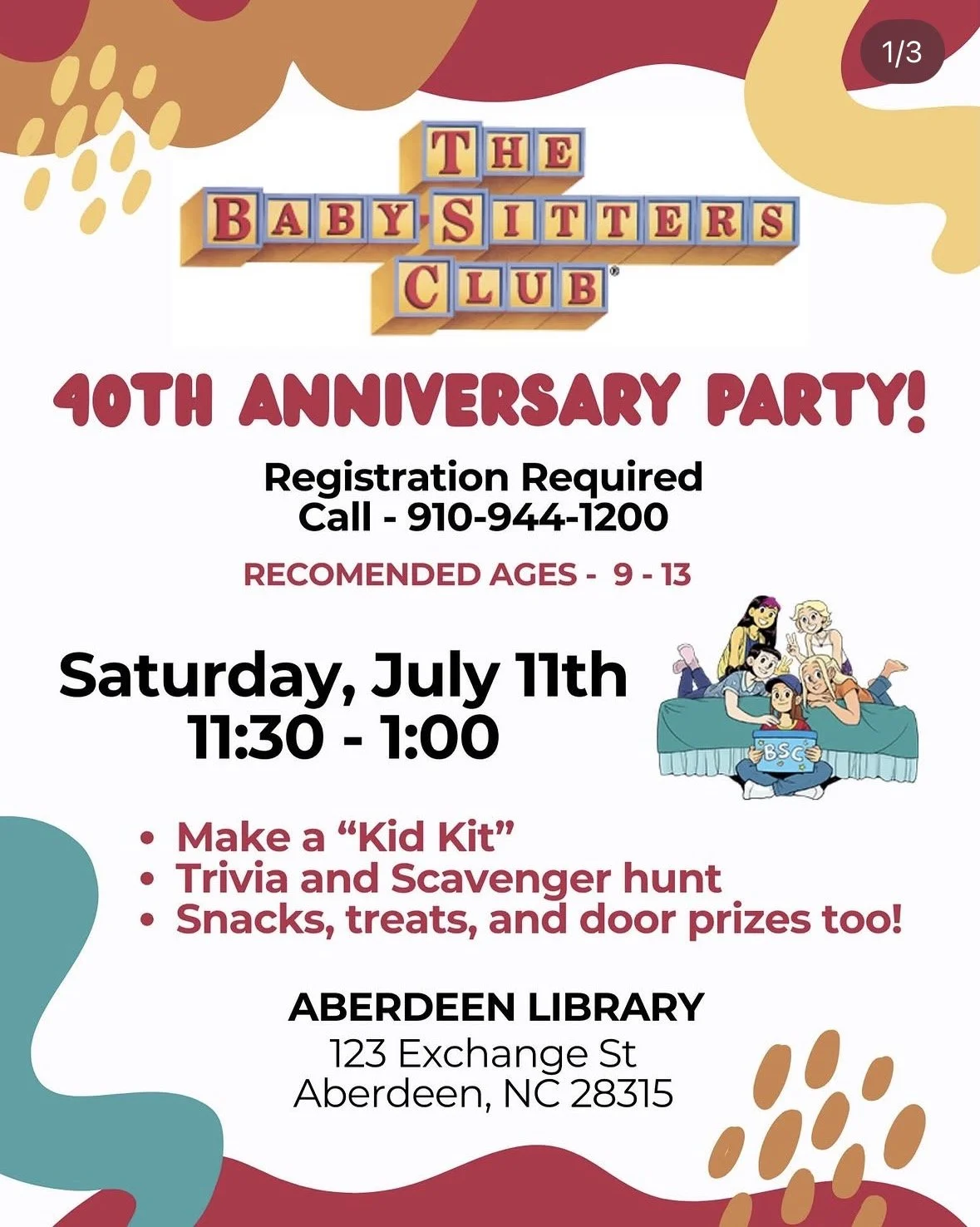 The Babysitters Club 40th Anniversary Party