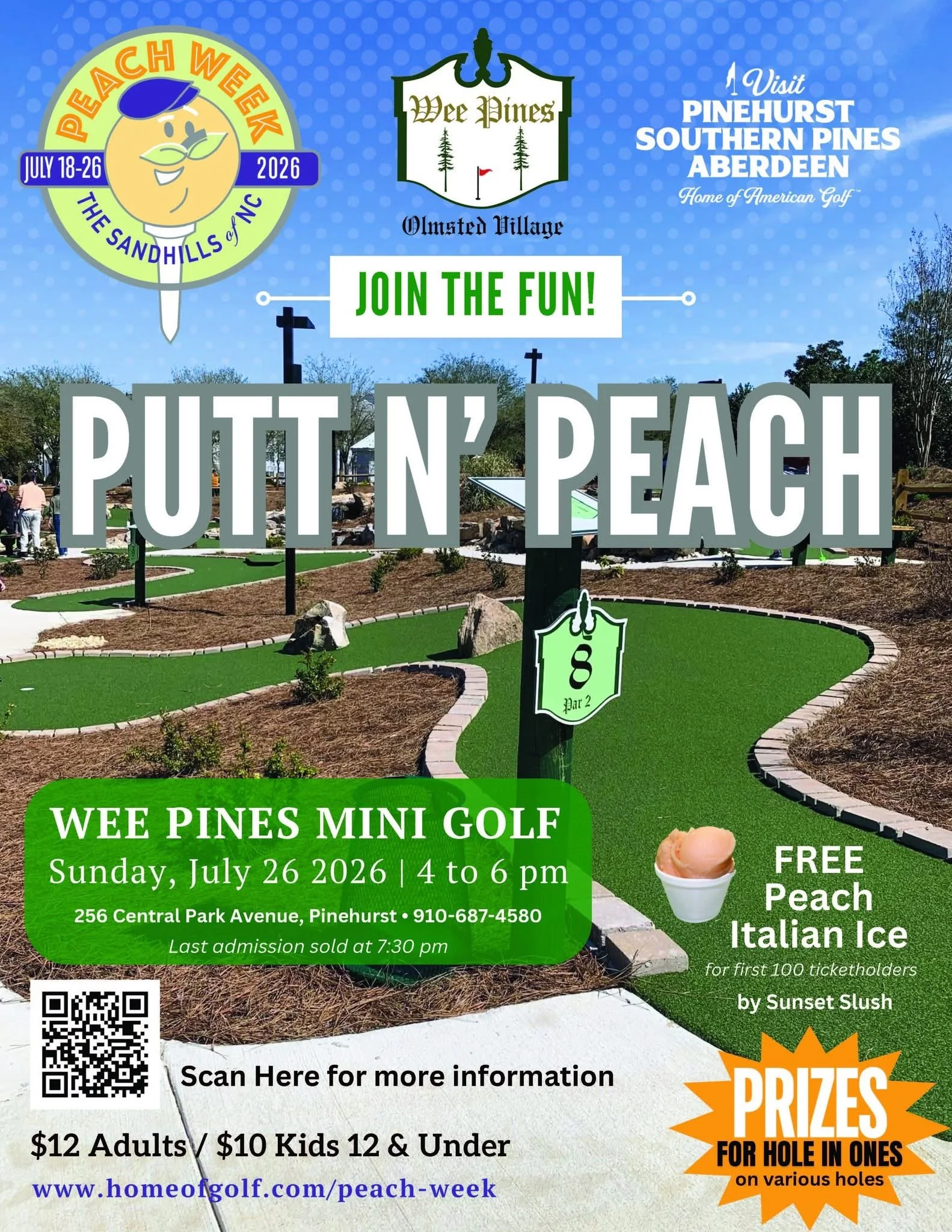 Putt N’ Peach at Wee Pines Mini Golf