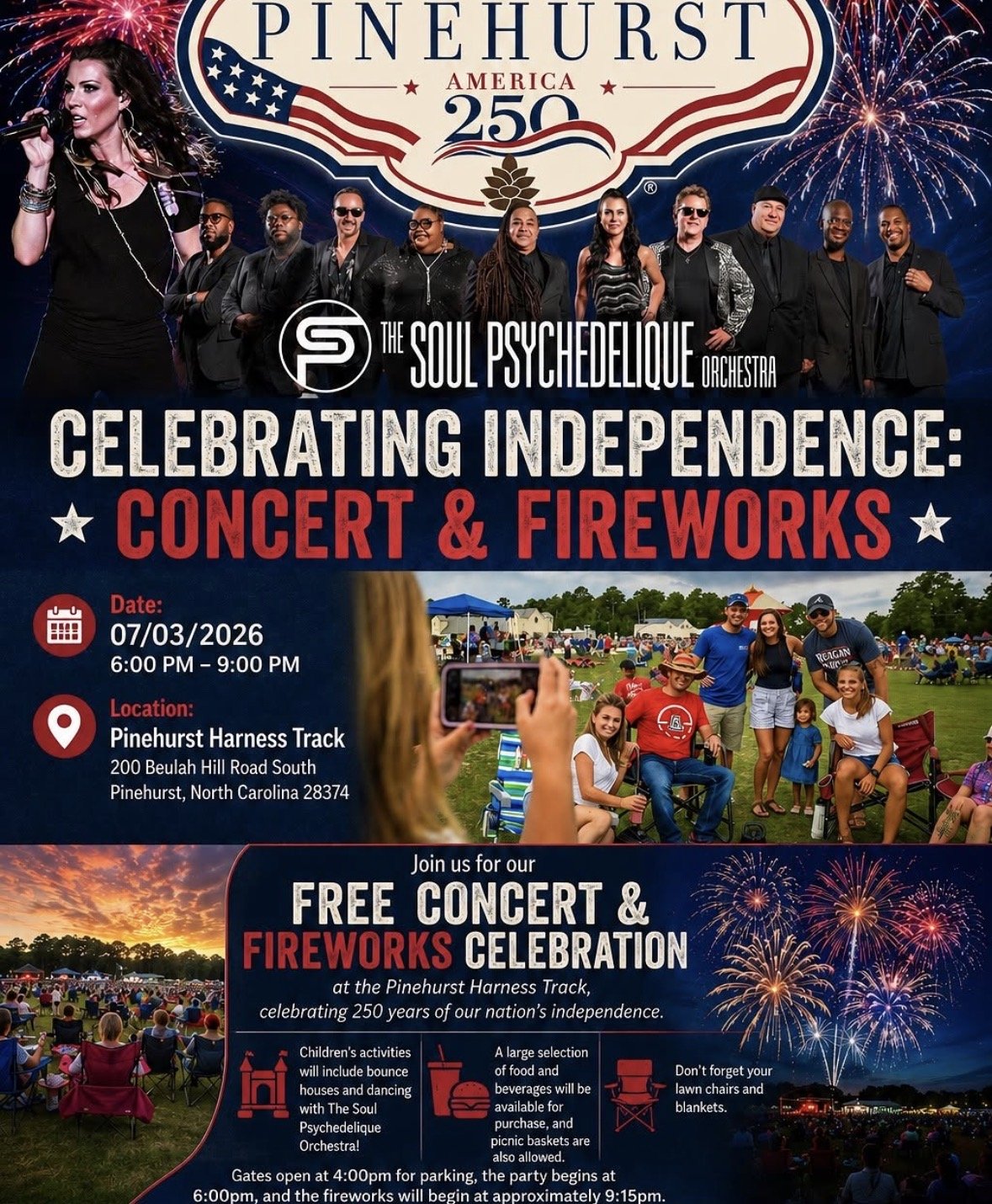 Village of Pinehurst “Celebrating Independence” Concert & Fireworks